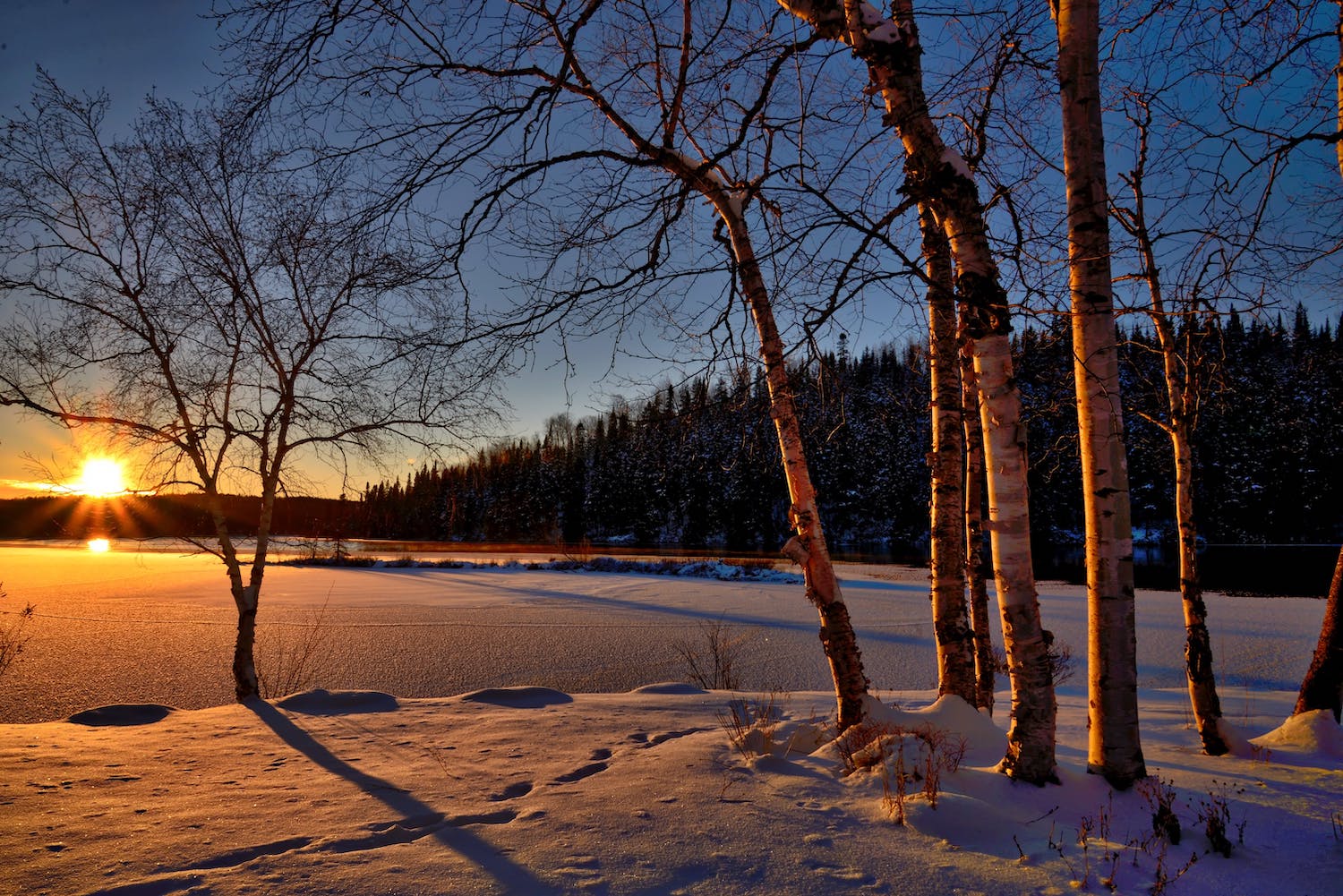 Sun rising on the Winter Solstice