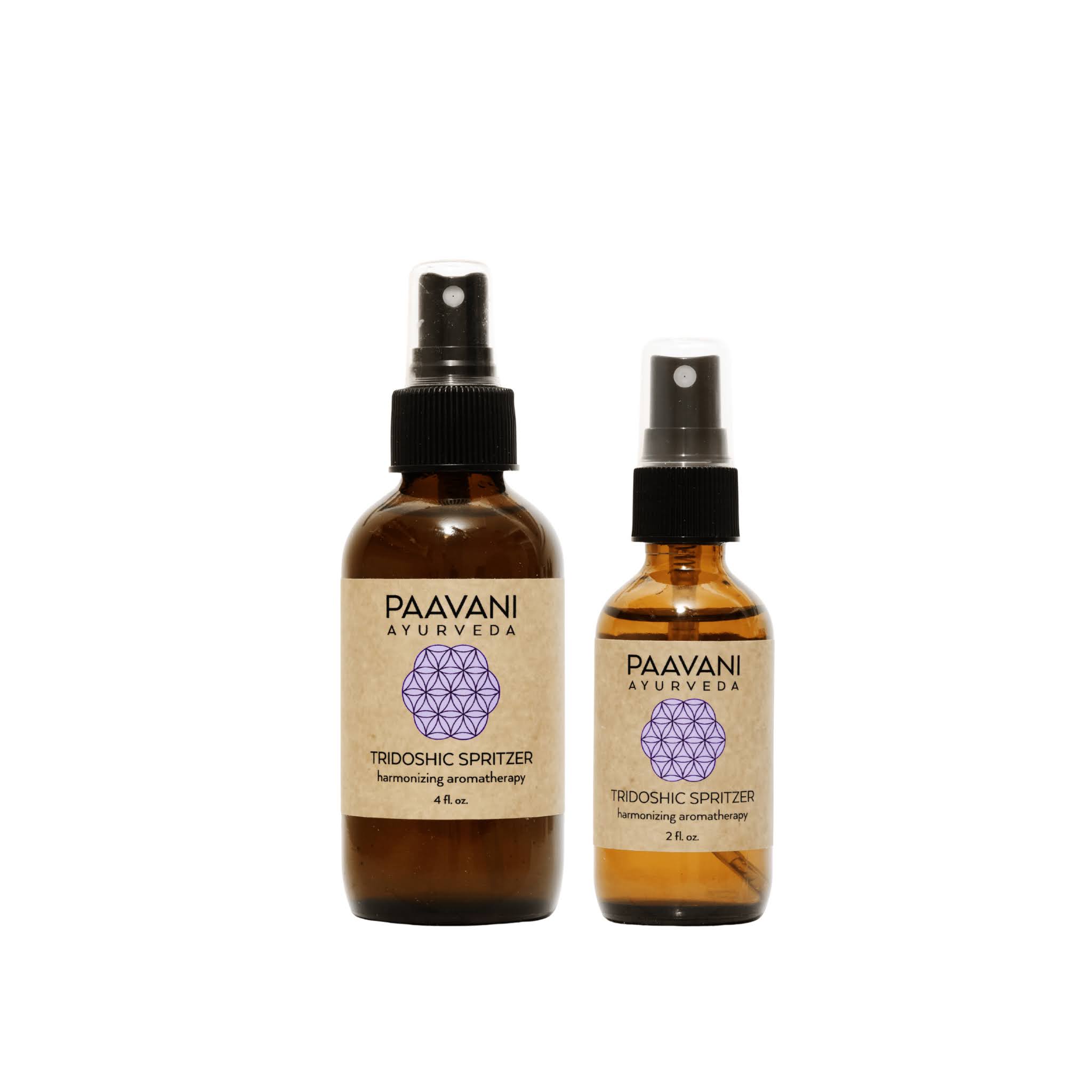 Two bottles of Paavani Ayurveda Triphoshic Spritzer on a white background