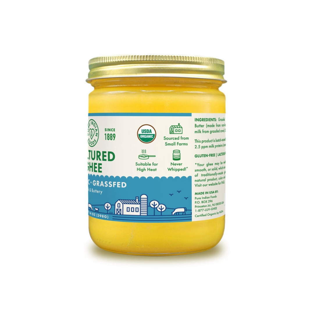 Cultured Ghee | Grass-Fed & Certified Organic Ayurvedic Ghee