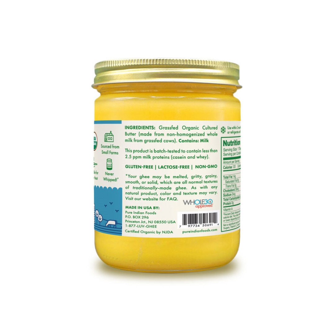 Cultured Ghee | Grass-Fed & Certified Organic Ayurvedic Ghee