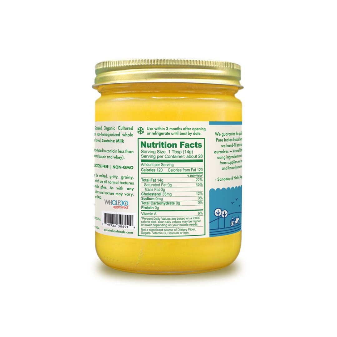 Cultured Ghee | Grass-Fed & Certified Organic Ayurvedic Ghee