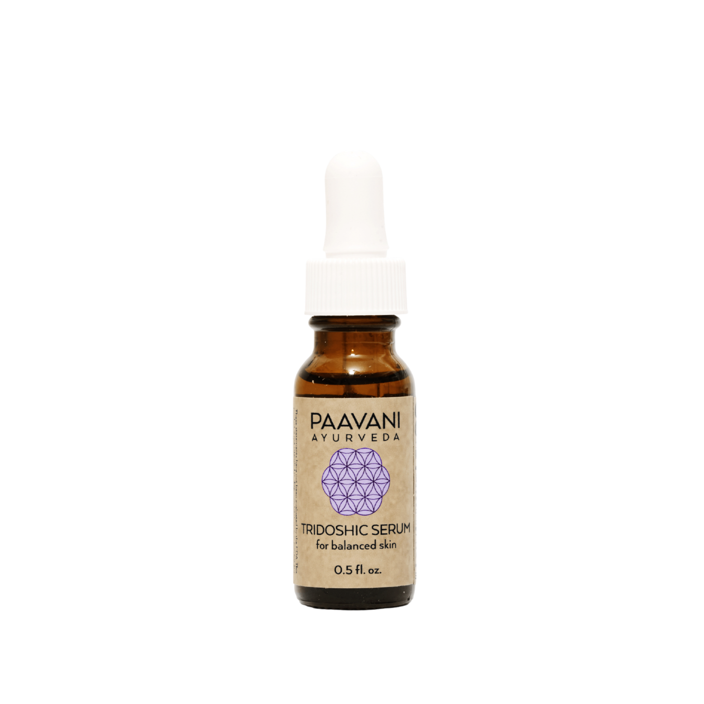 PAAVANI Ayurvedic Troidonic Serum 0.5oz bottle on a white background
