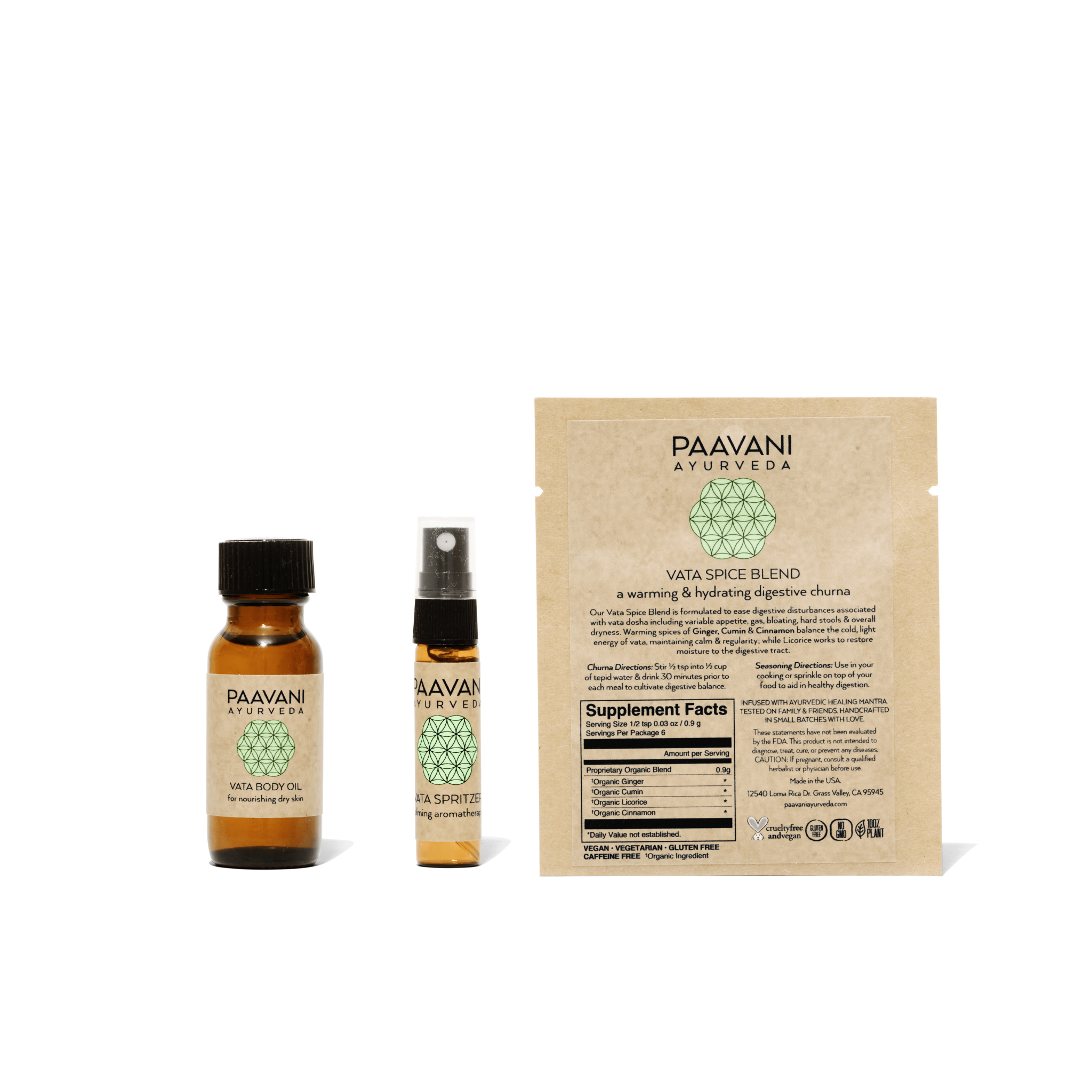 Fall Sampler Kit | Ayurvedic Set for Vata Season