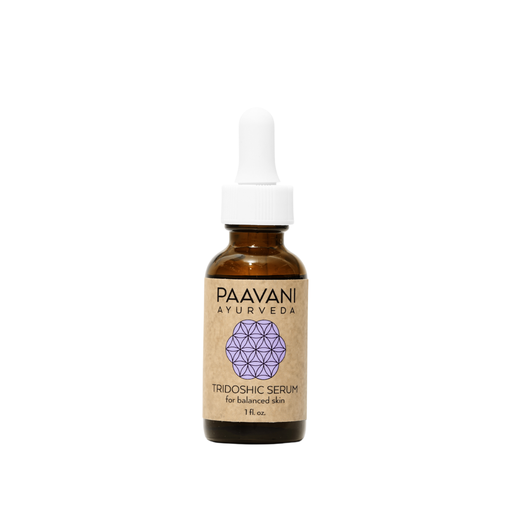 Paavani Ayurveda Triodothic Serum 1oz bottle on a white background
