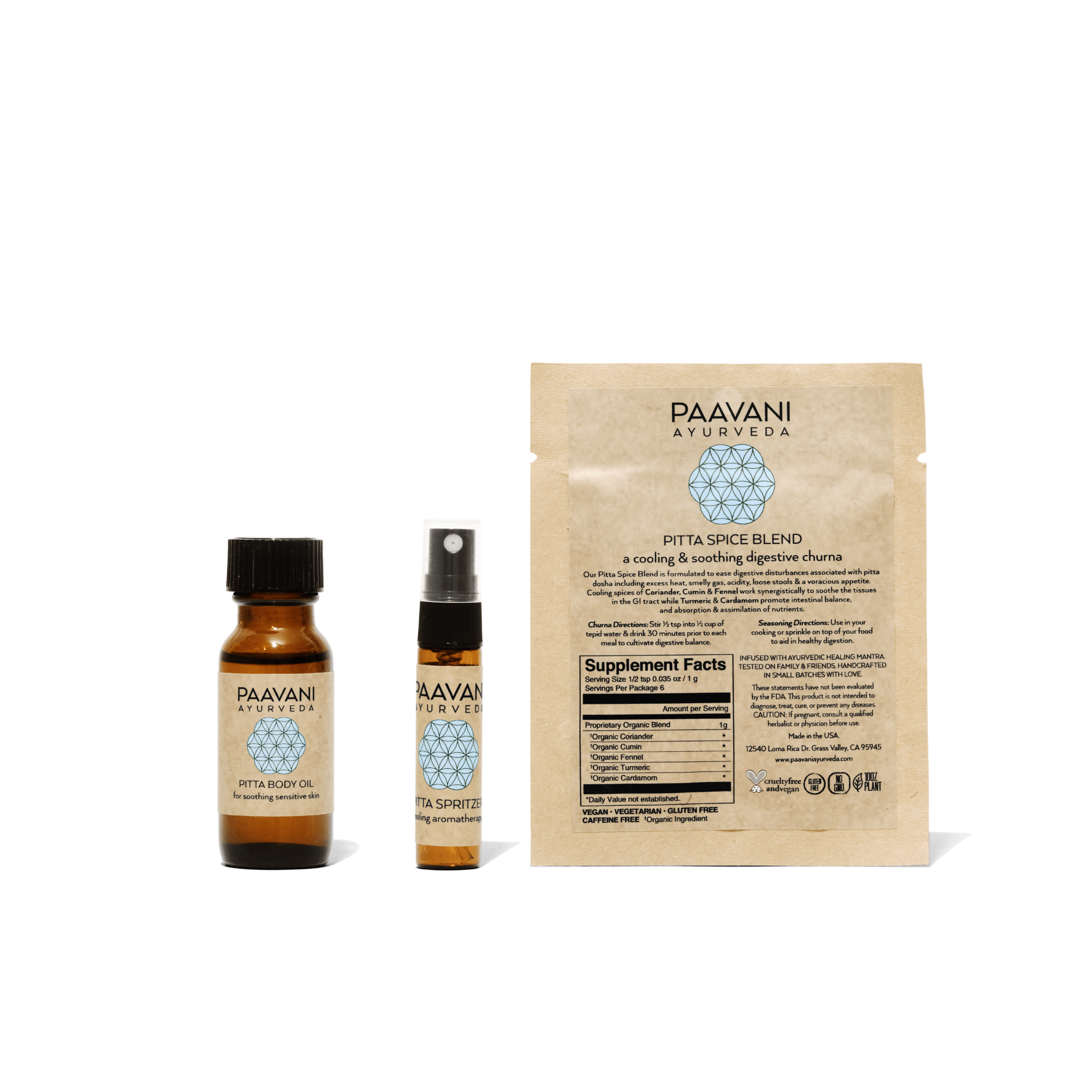 Summer Sampler Kit | Ayurvedic Set for Pitta Season