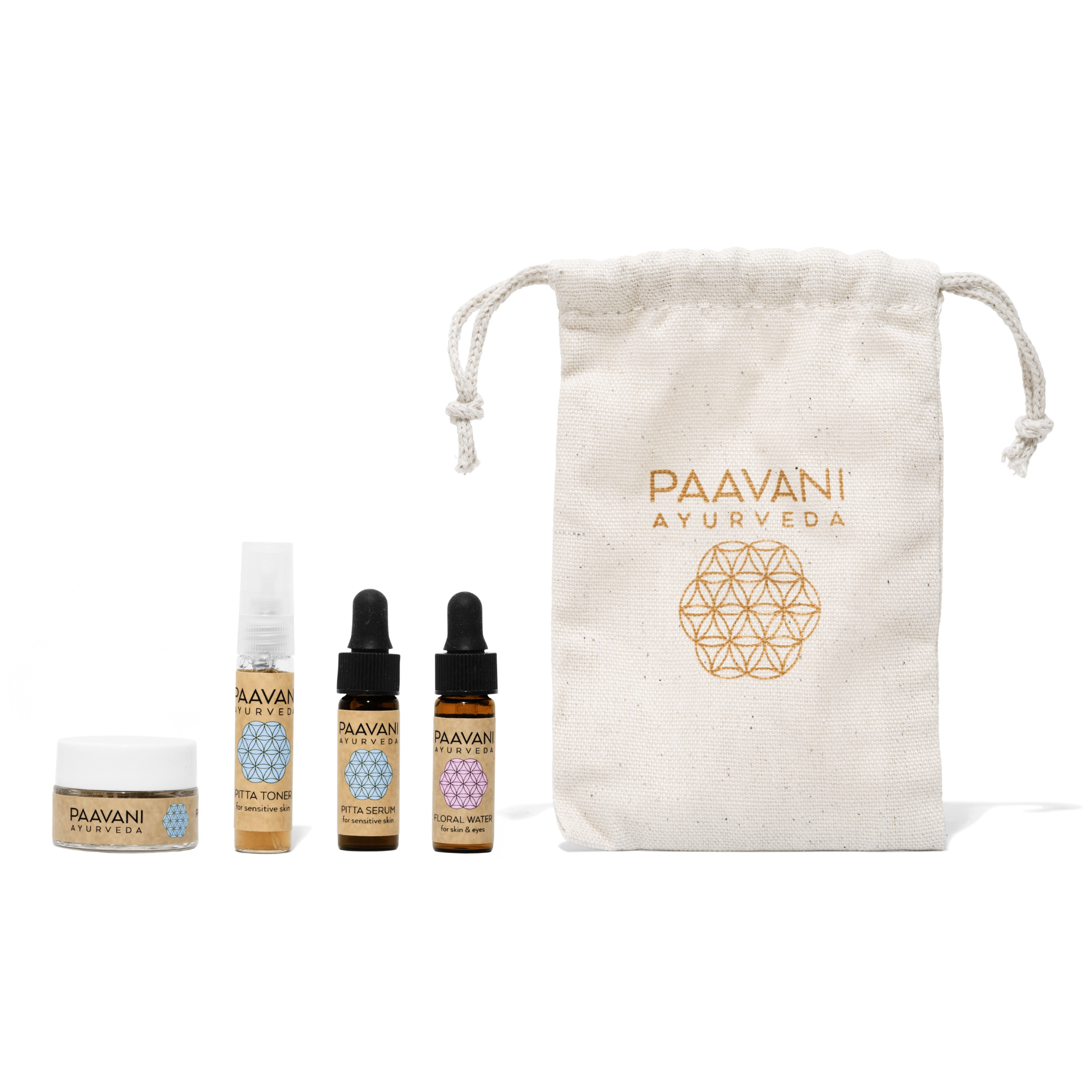 Pitta Skincare Ritual | Sample Size Ayurvedic Kit for Sensitive Skin