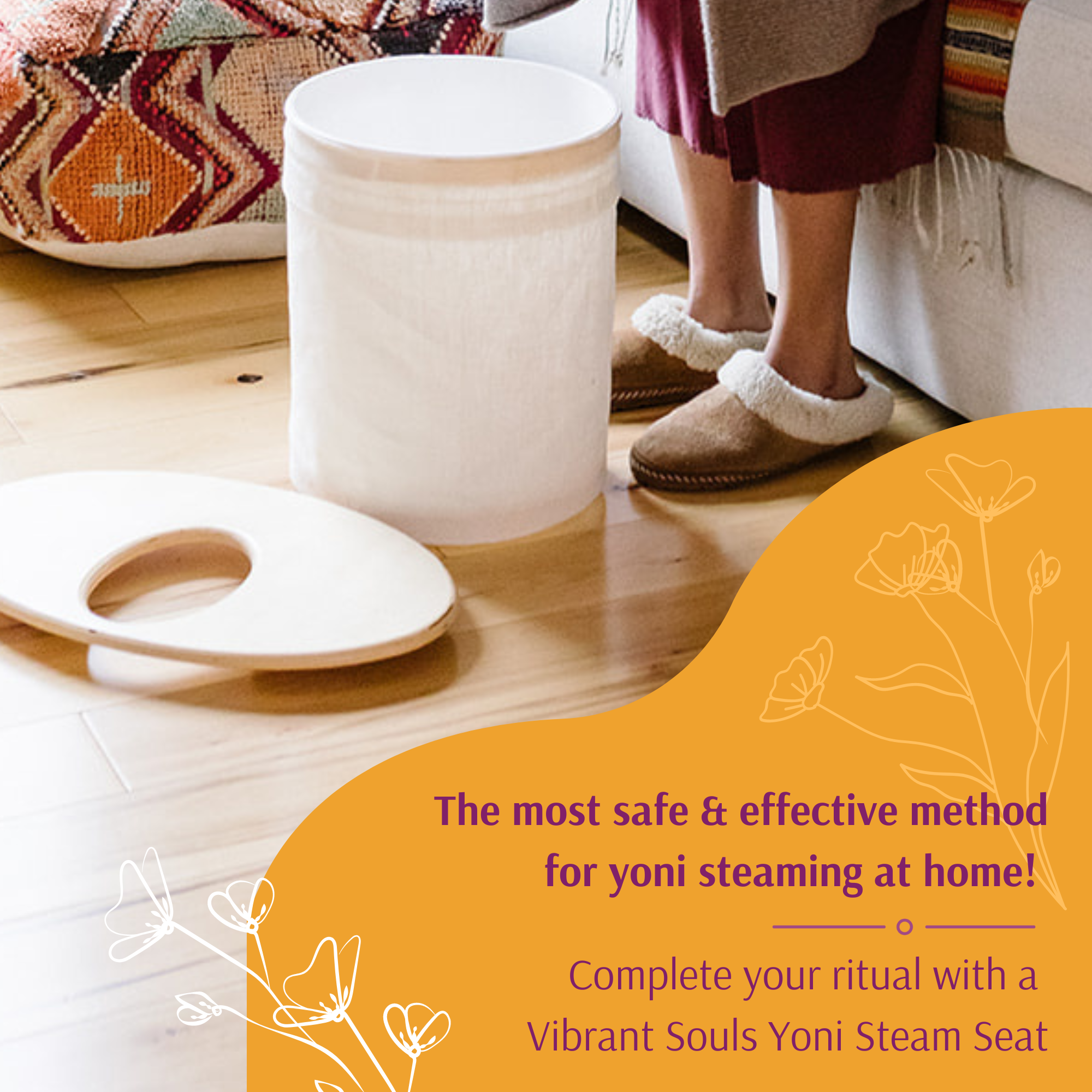 Yoni Steam Seat | Traditional, Compact & Earth-Aligned Steaming Support