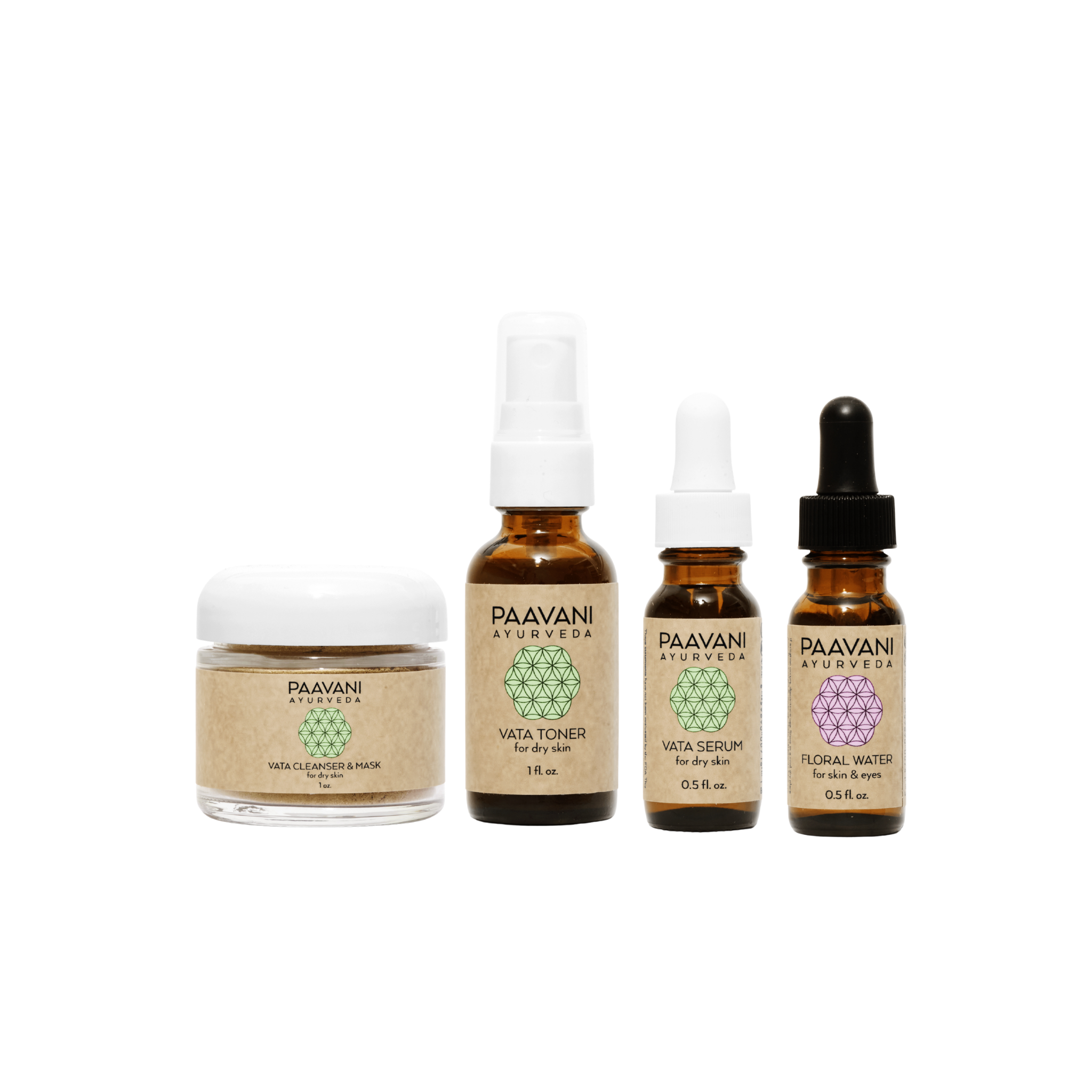 Vata Skincare Ritual | Travel Size Ayurvedic Set for Dry Skin