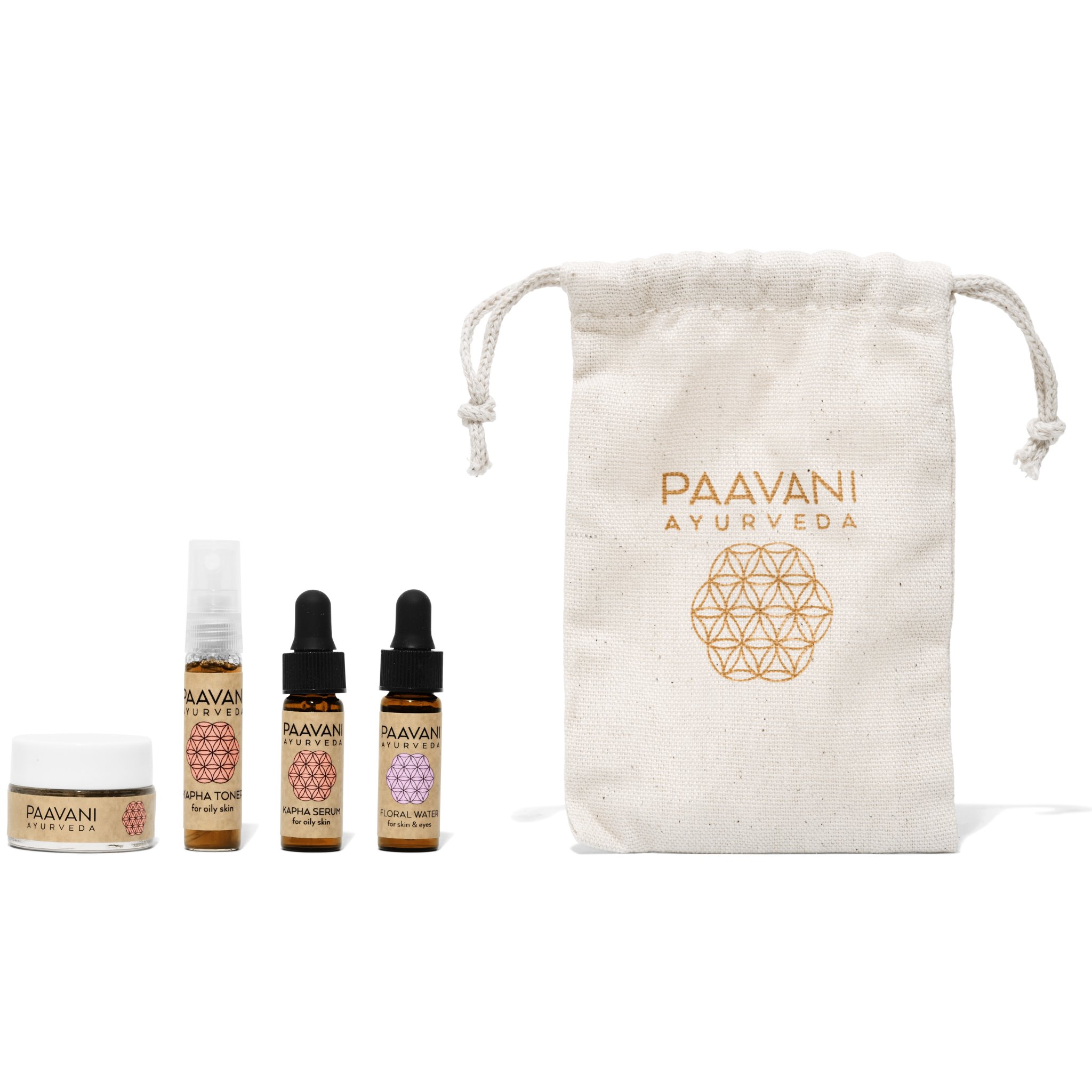 Kapha Skincare Ritual | Sample Size Ayurvedic Kit for Oily Skin