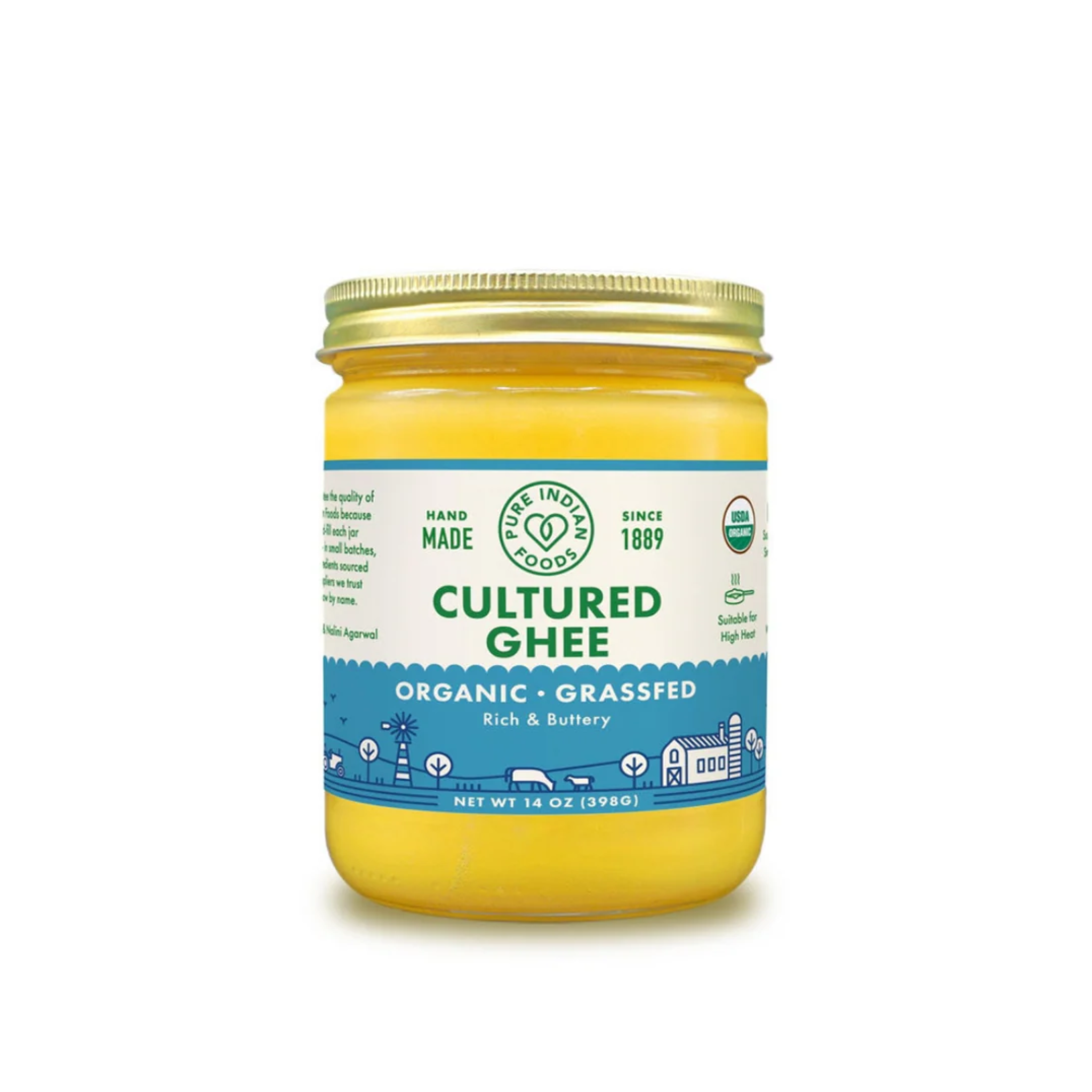 Cultured Ghee | Grass-Fed & Certified Organic Ayurvedic Ghee