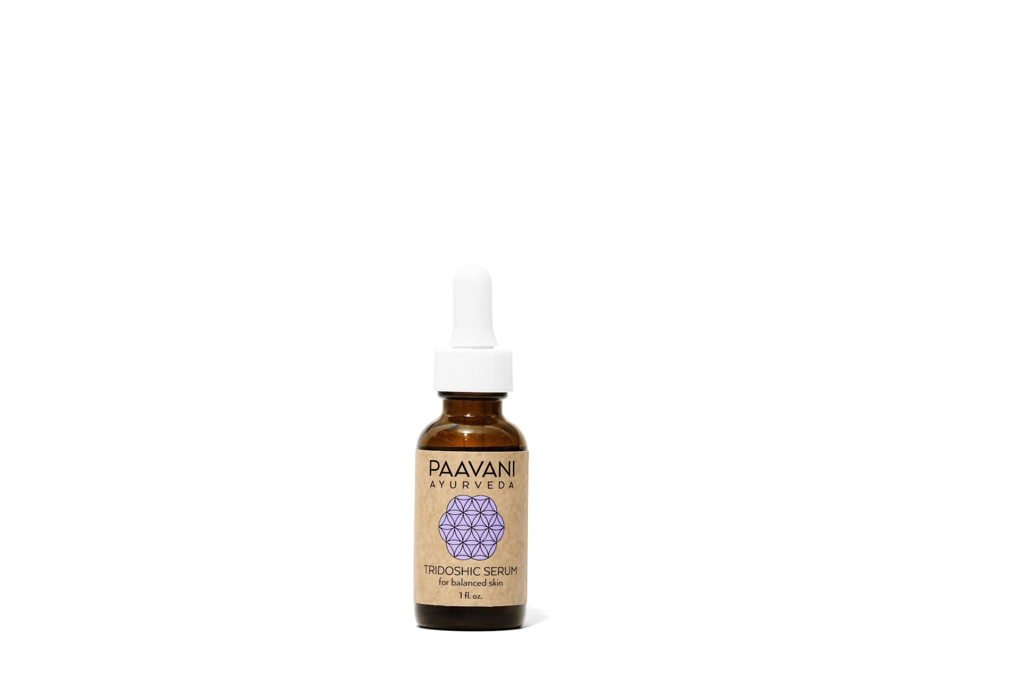 PAAVANI Ayurvedic serum bottle on a white background
