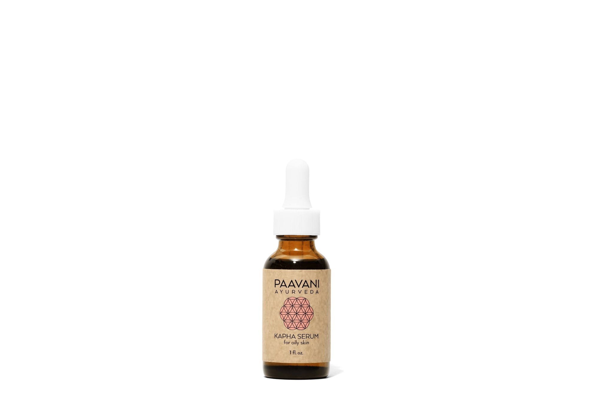 PAAVANI Ayurvedic face serum bottle on a white background