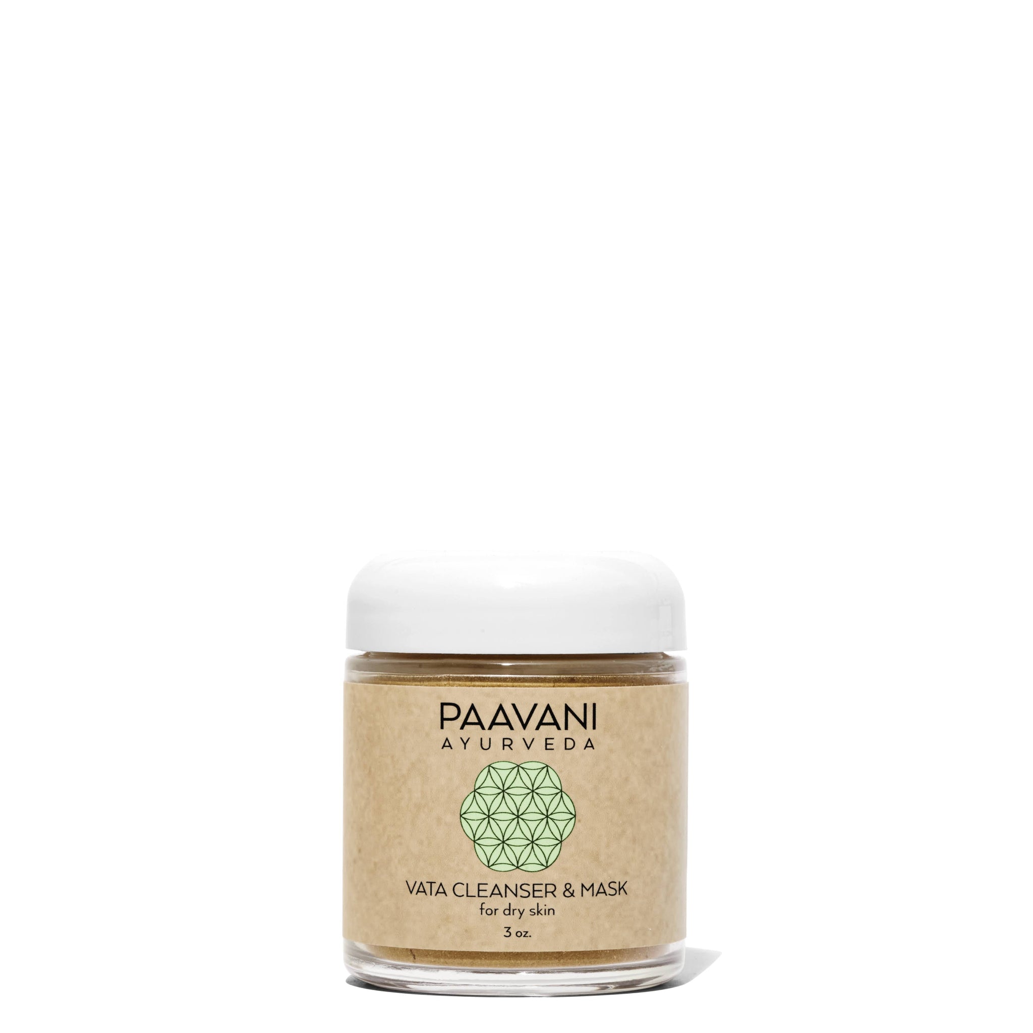 Paavani Ayurveda Vata Cleanser & Mask jar on a white background