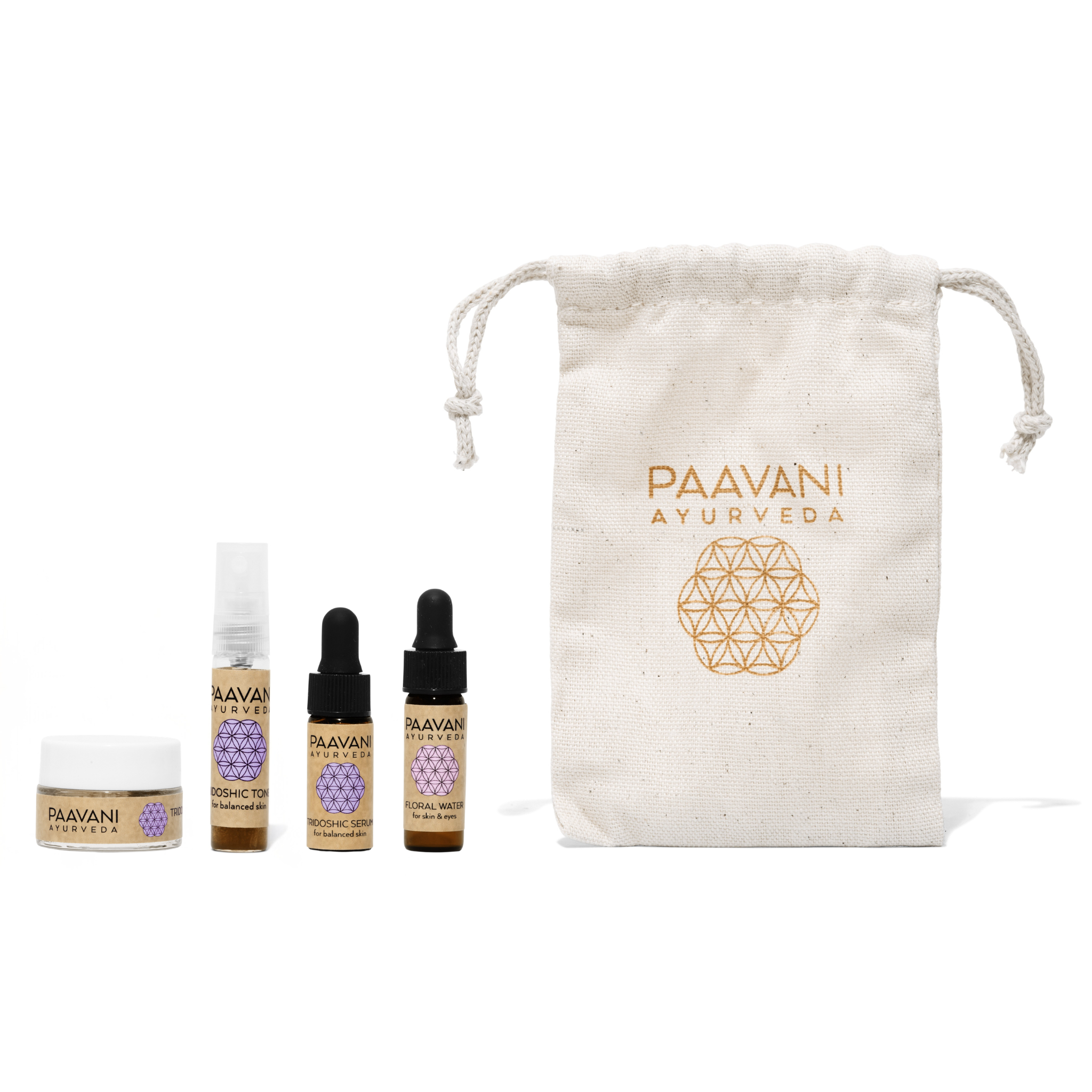 Tridoshic Skincare Ritual | Sample Size Ayurvedic Kit for Balanced Skin