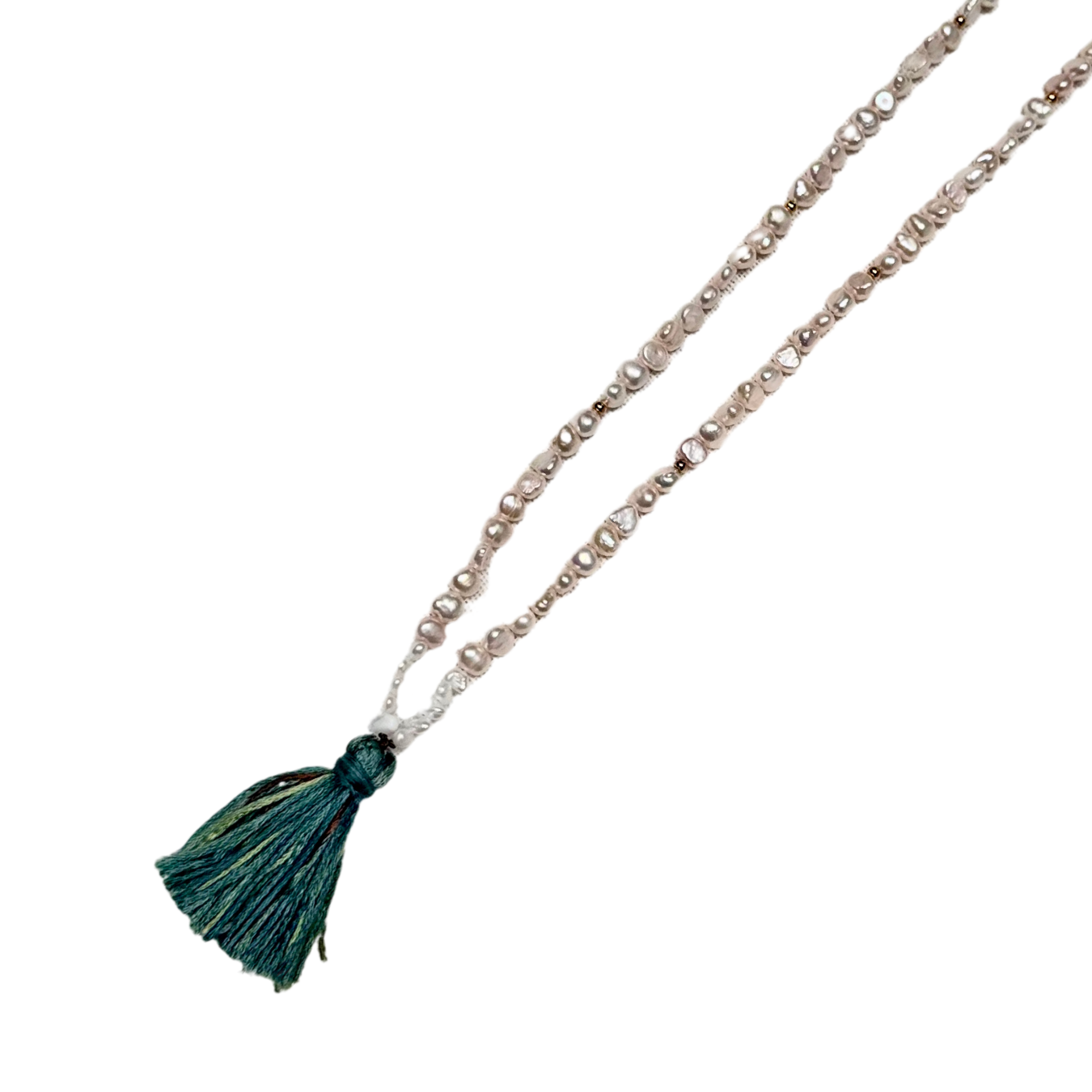 Jyoti Mala | Peach & Silver Pearl Mala for Divine Radiance