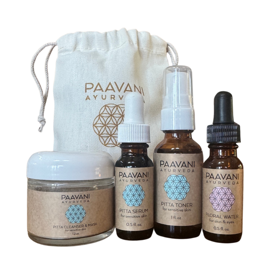 Pitta Skincare Ritual | Travel Size Ayurvedic Set for Sensitive Skin