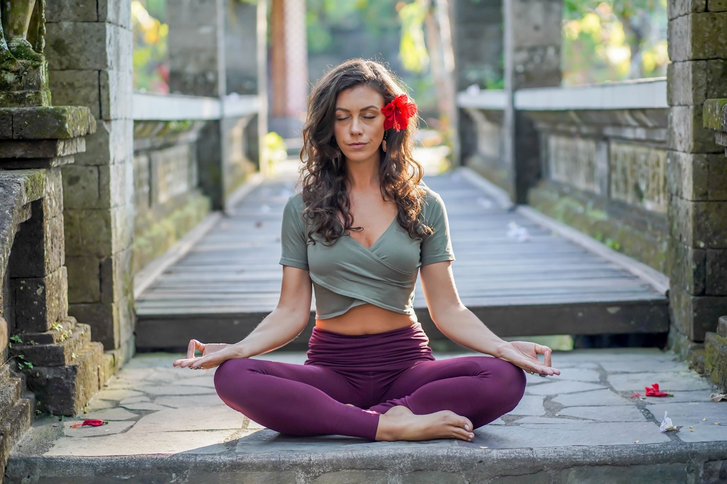 woman sitting in sukhasana