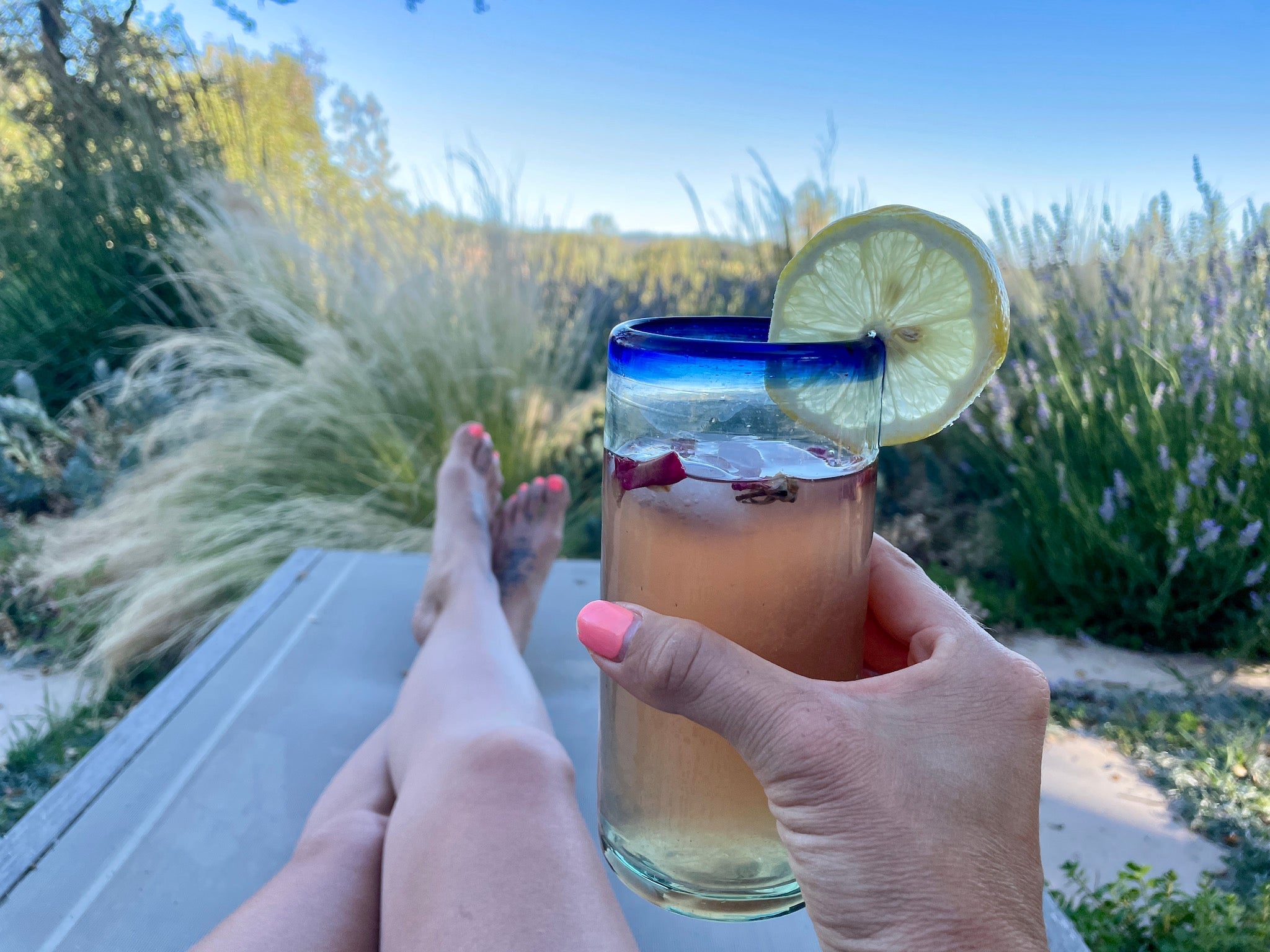 Ayurvedic rose petal lemonade