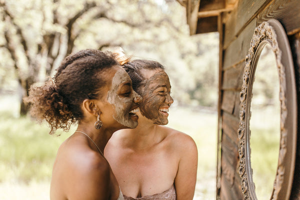 two women using paavani ayurveda cleanser & mask