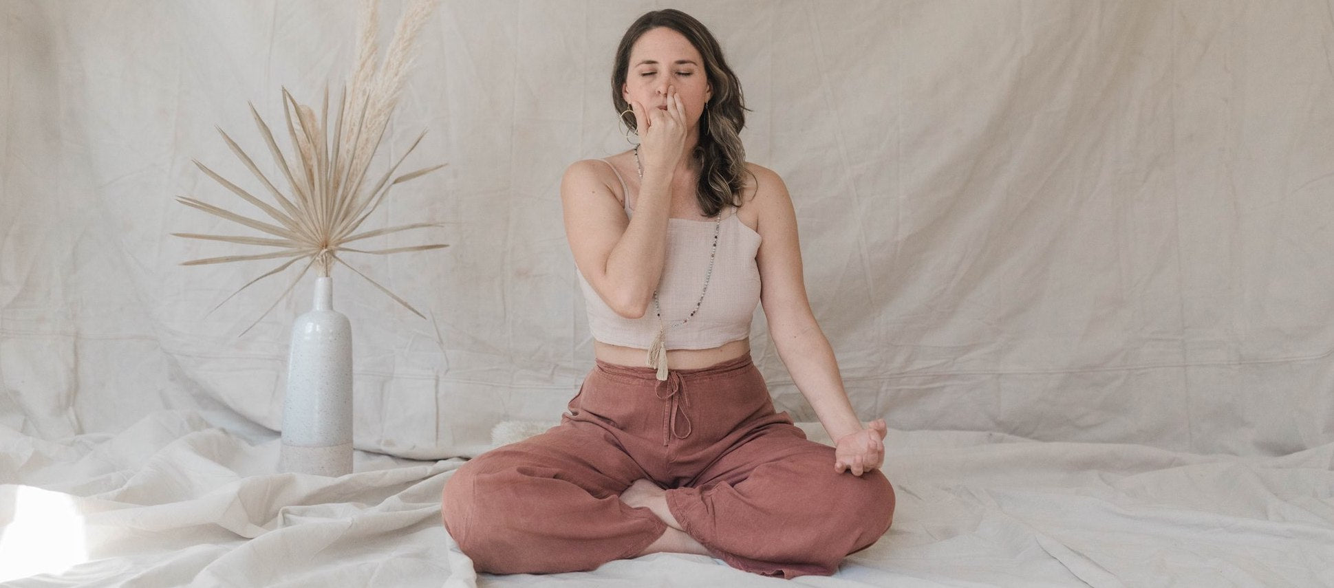 woman practicing pitta pranayama