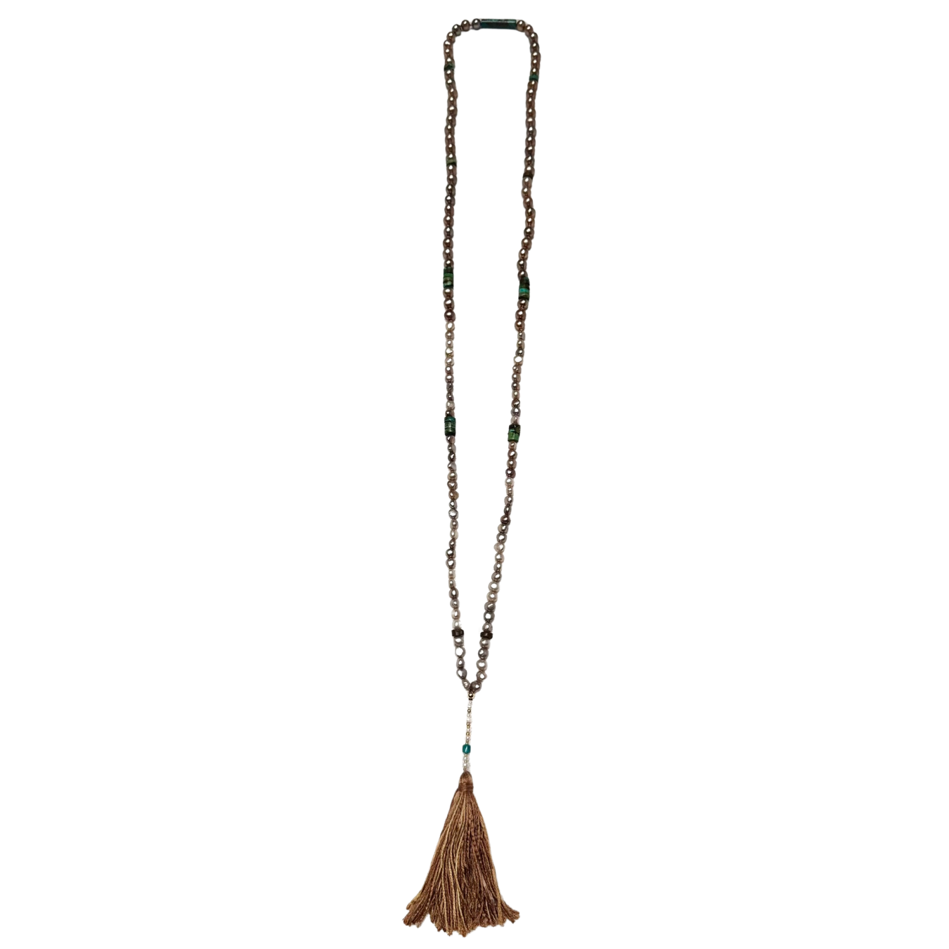 Bhakti Mala | Chocolate & White Pearl Mala for Devotion & Divine Connection