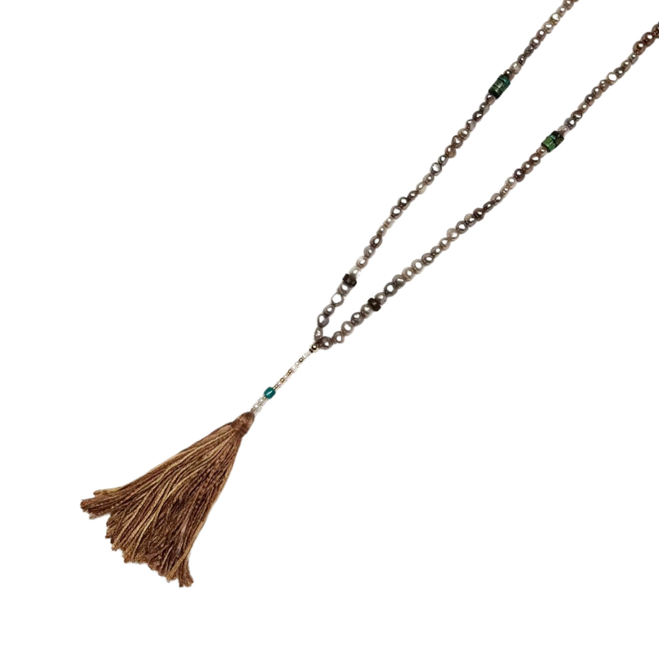 Bhakti Mala | Chocolate & White Pearl Mala for Devotion & Divine Connection