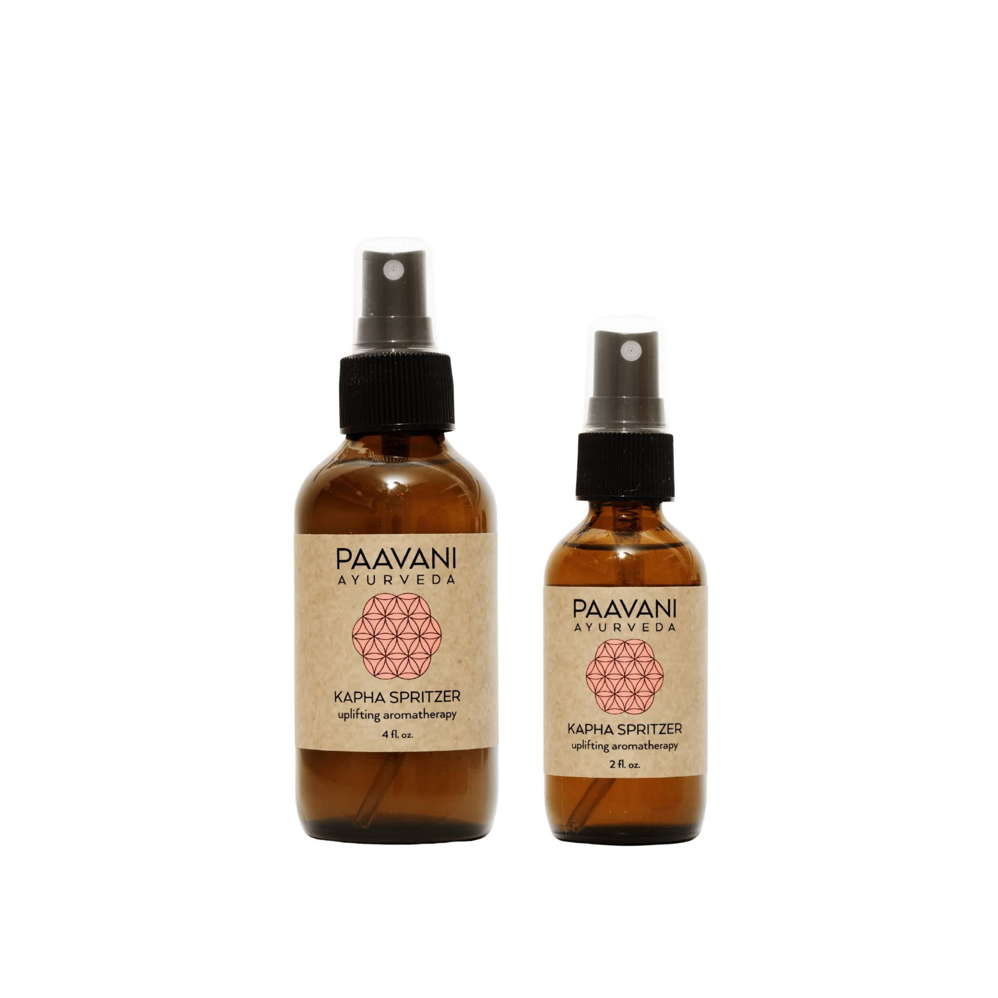 Two bottles of Paavani Ayurveda Kapha Spritzer on a white background