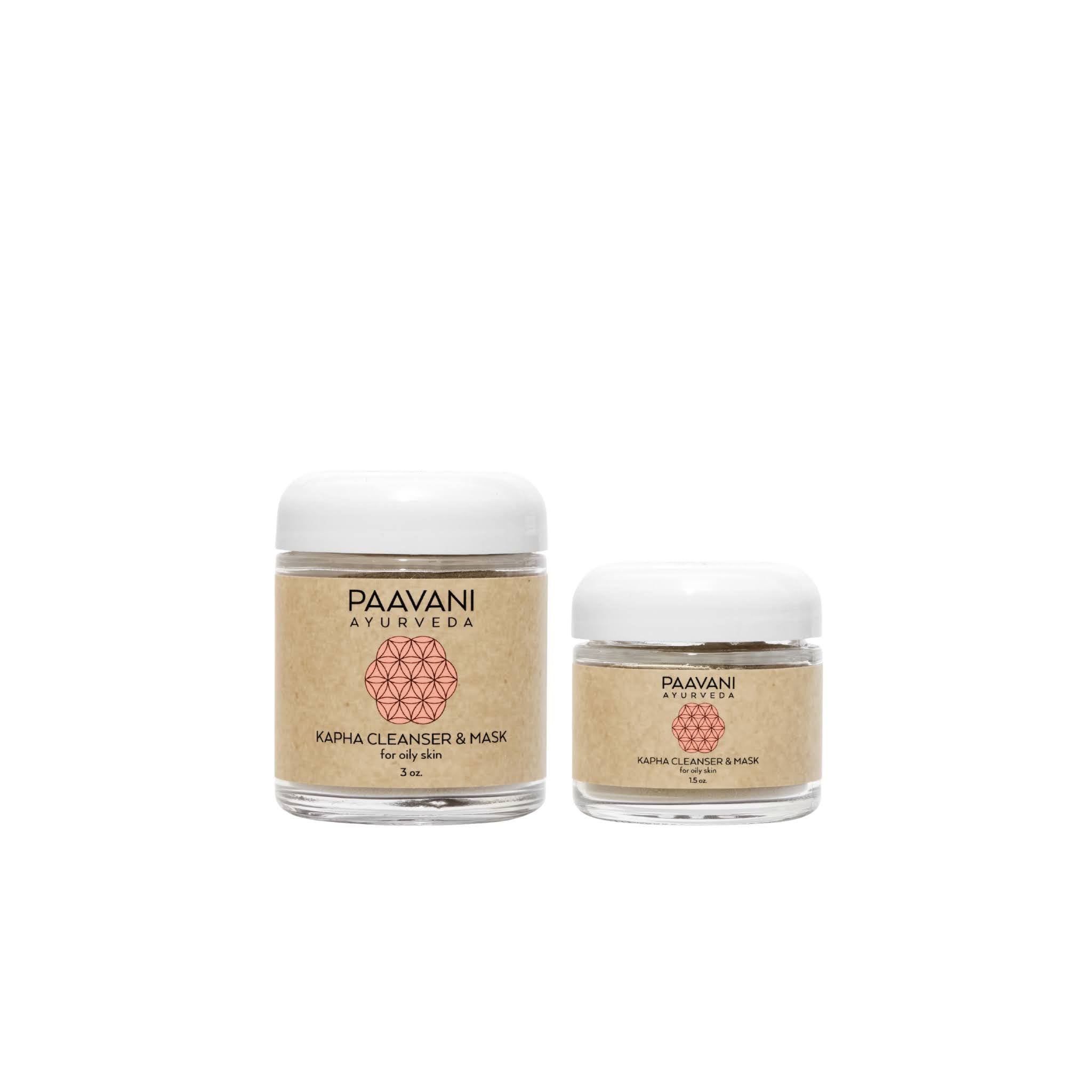 Two jars of Paavani Ayurveda products on a white background