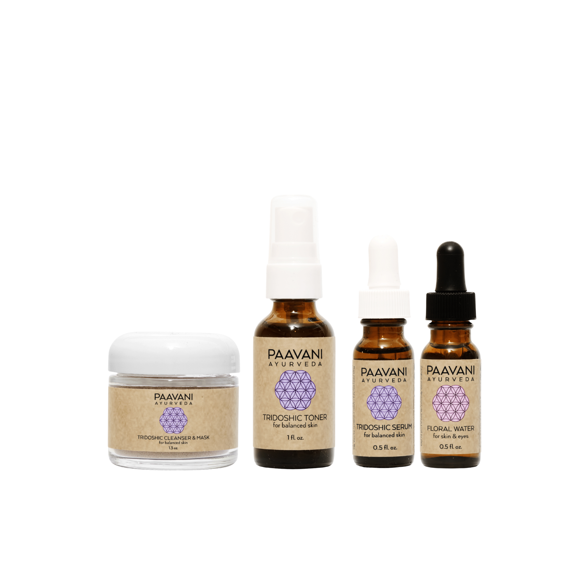 Tridoshic Skincare Ritual | Travel Size Ayurvedic Set for Balanced Skin