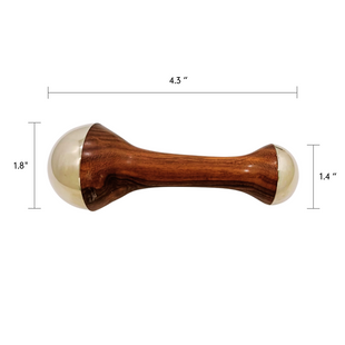 Dual-Dome Kansa Wand | Ayurvedic Tool for Detoxification