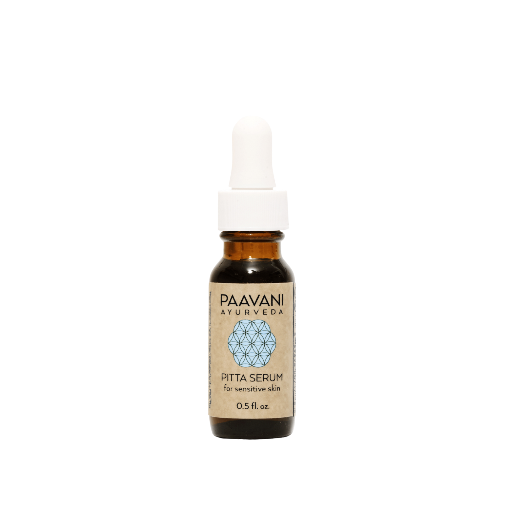 Paavani Ayurveda Pitta Serum 0.5oz bottle on a white background