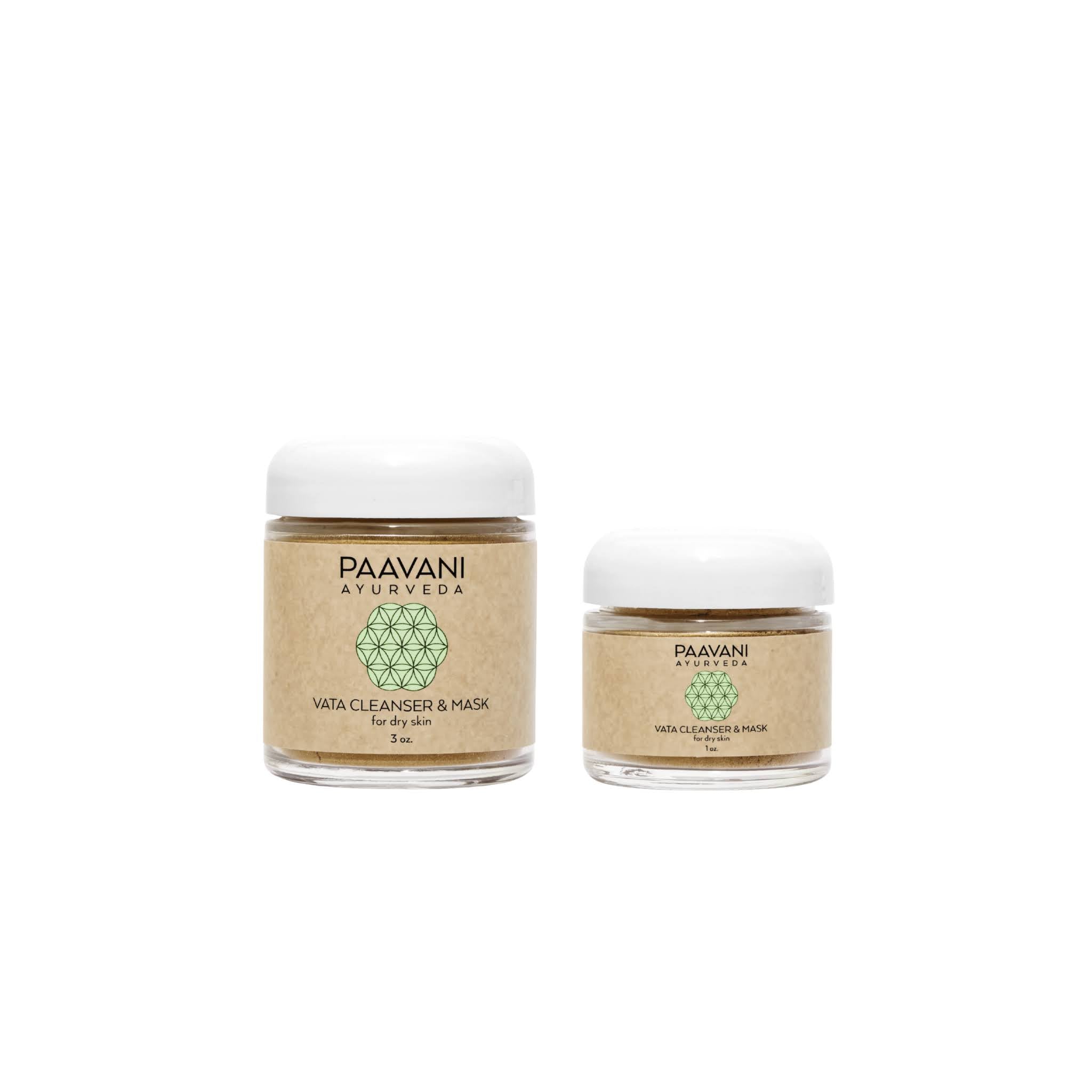 Two jars of Paavani Ayurveda products on a white background