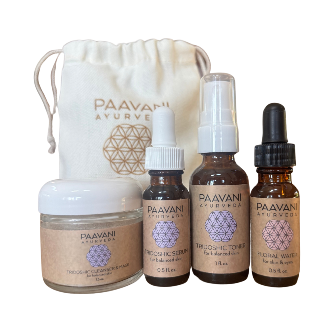 Tridoshic Skincare Ritual | Ayurvedic Set for Balanced & Combination Skin