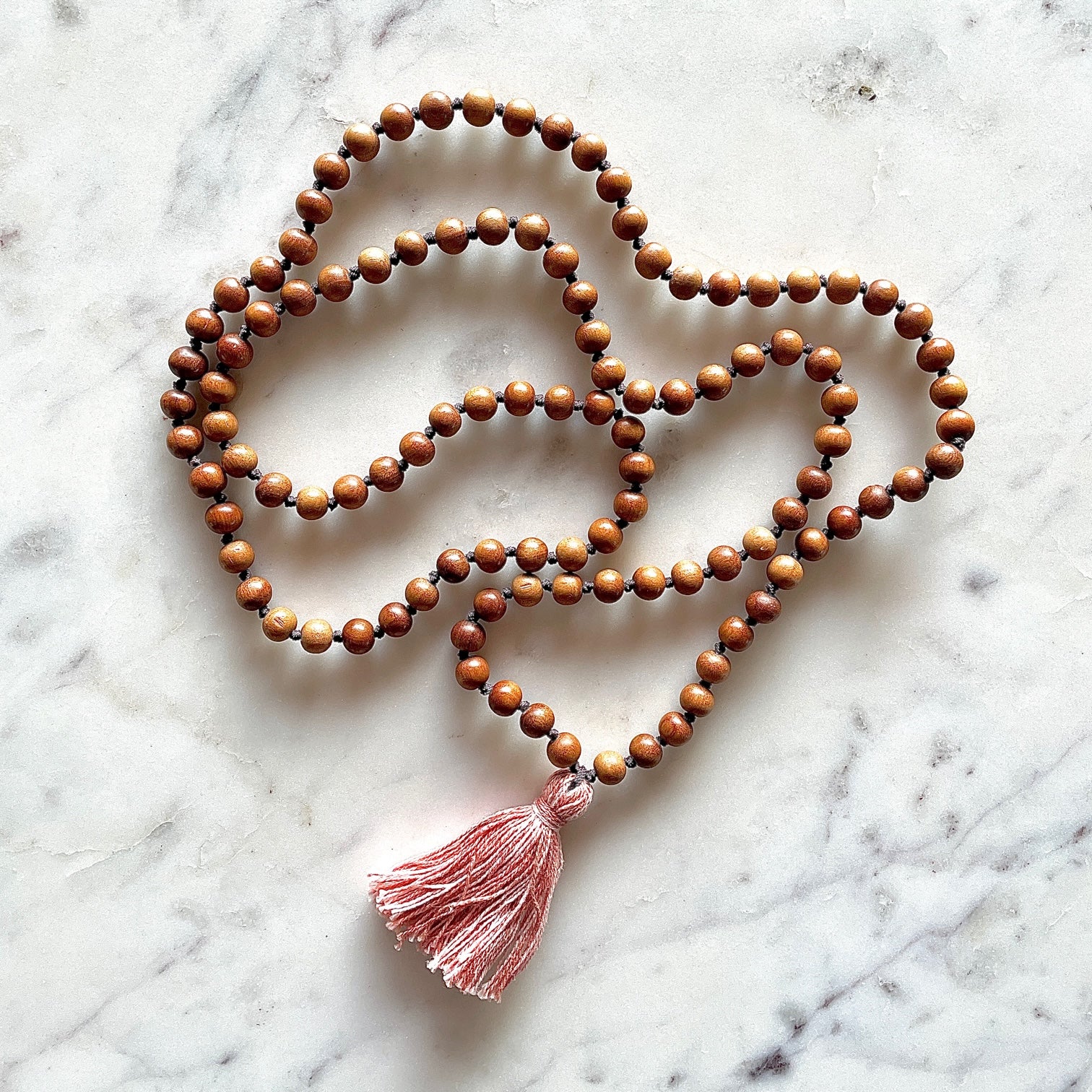 Sandalwood Mala - Cotton Tassel