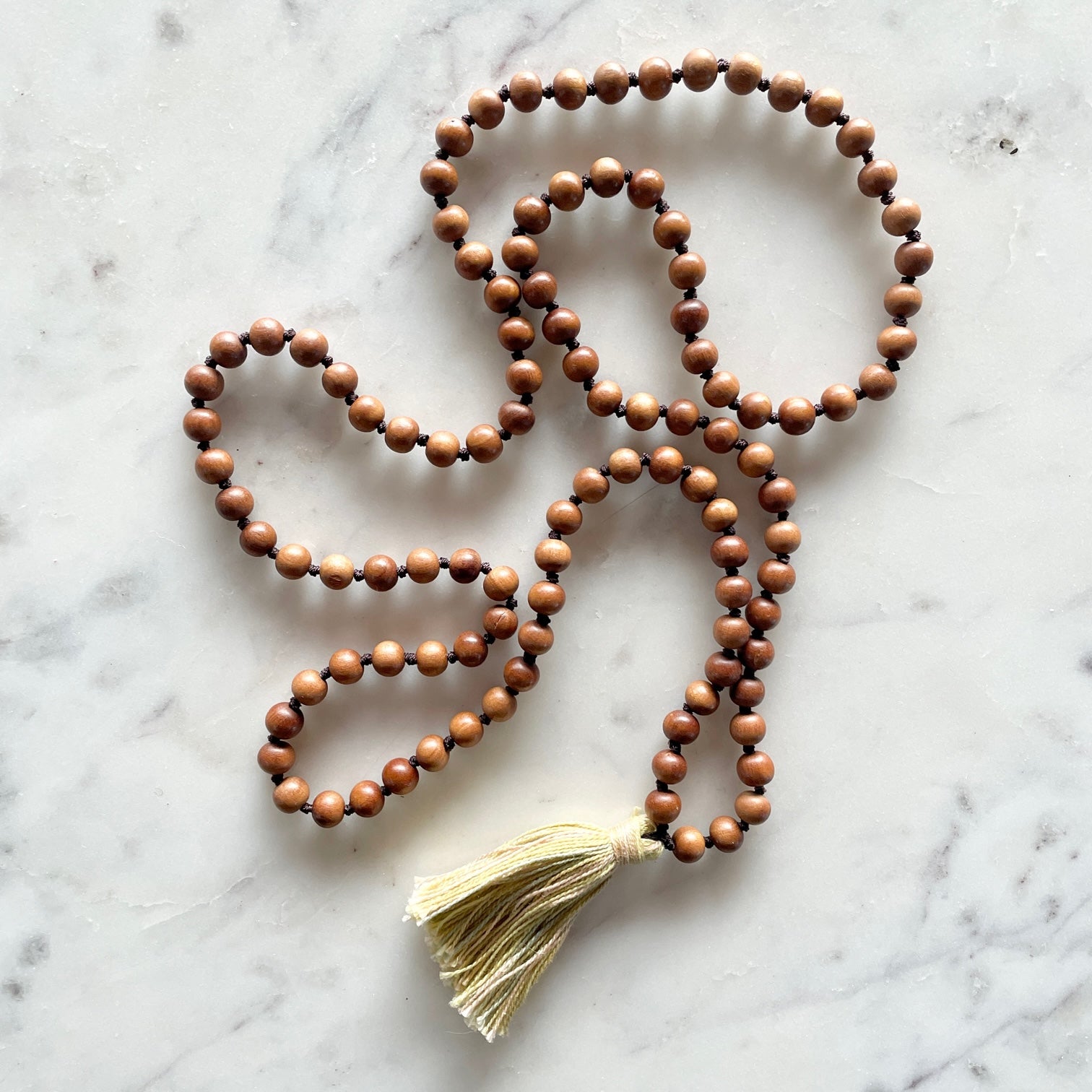 Sandalwood Mala - Cotton Tassel